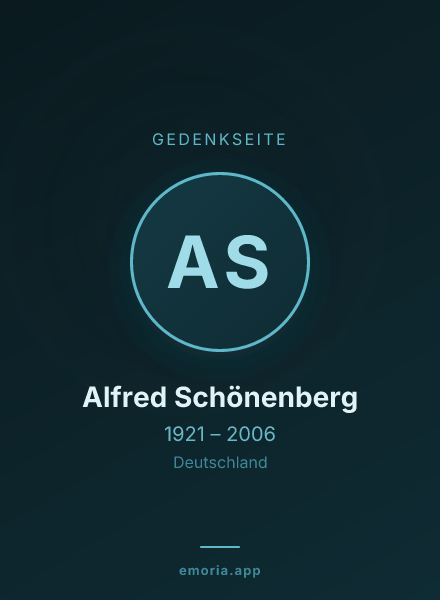 Gedenkportrait von Alfred Schönenberg