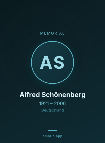 Memorial portrait of Alfred Schönenberg