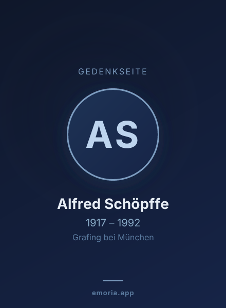 Gedenkportrait von Alfred Schöpffe