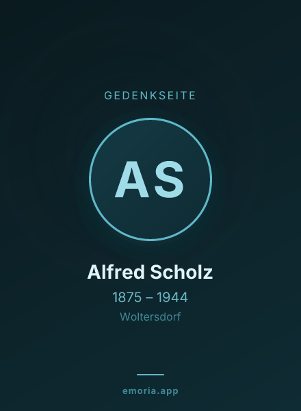 Gedenkportrait von Alfred Scholz