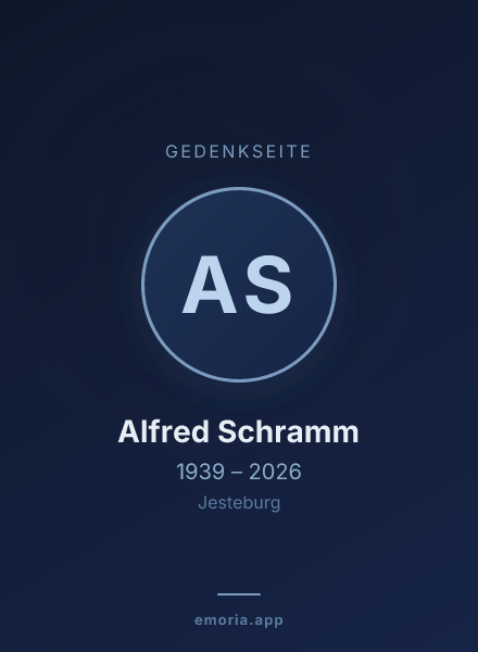 Gedenkportrait von Alfred Schramm