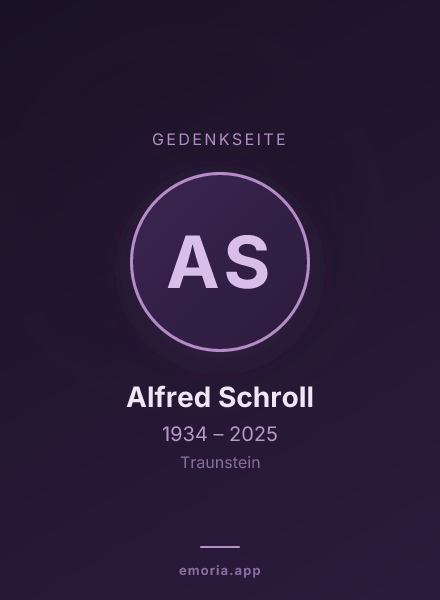 Gedenkportrait von Alfred Schroll