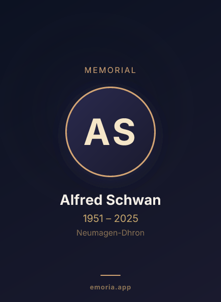 Memorial portrait of Alfred Schwan