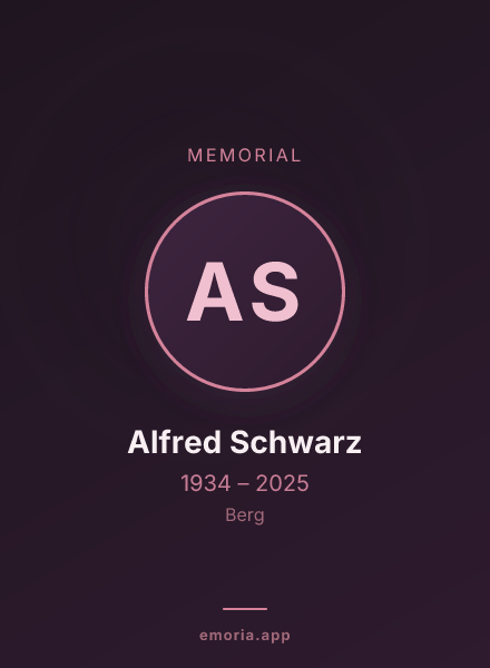 Memorial portrait of Alfred Schwarz