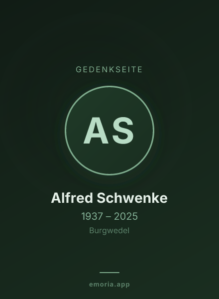 Gedenkportrait von Alfred Schwenke