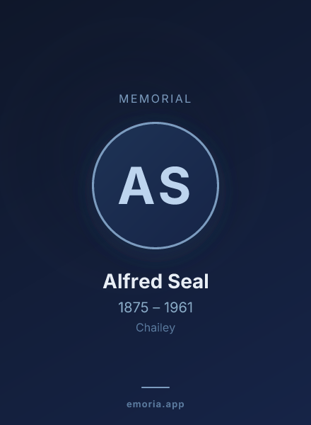 Memorial portrait of Alfred Seal