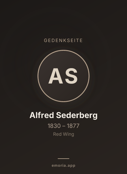 Gedenkportrait von Alfred Sederberg
