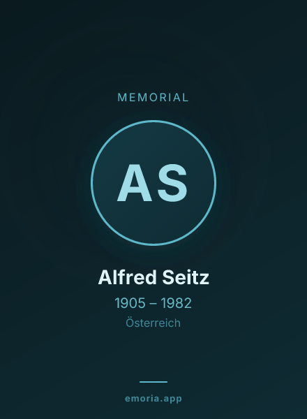 Memorial portrait of Alfred Seitz