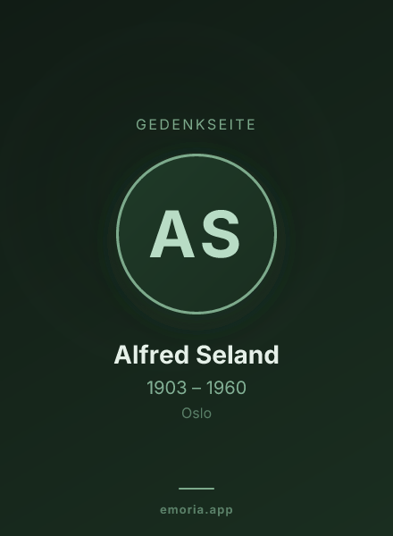 Gedenkportrait von Alfred Seland