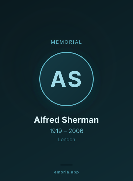 Memorial portrait of Alfred Sherman