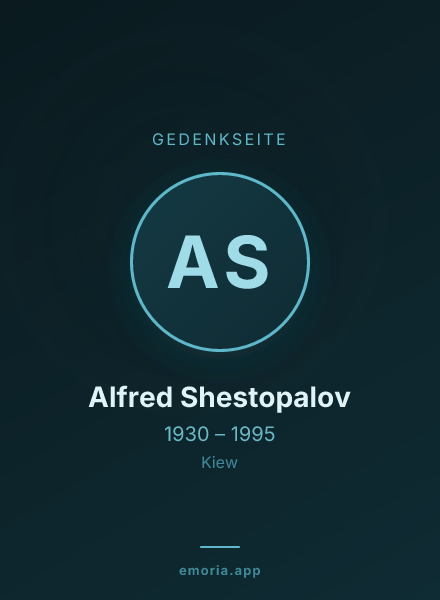 Gedenkportrait von Alfred Shestopalov