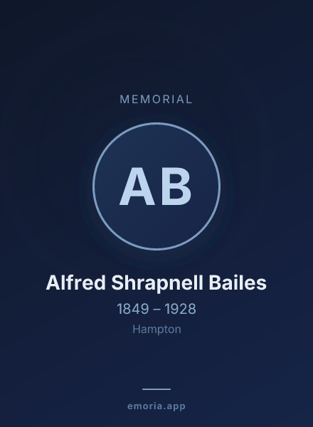 Memorial portrait of Alfred Shrapnell Bailes