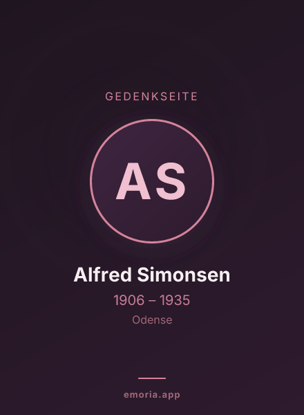 Gedenkportrait von Alfred Simonsen
