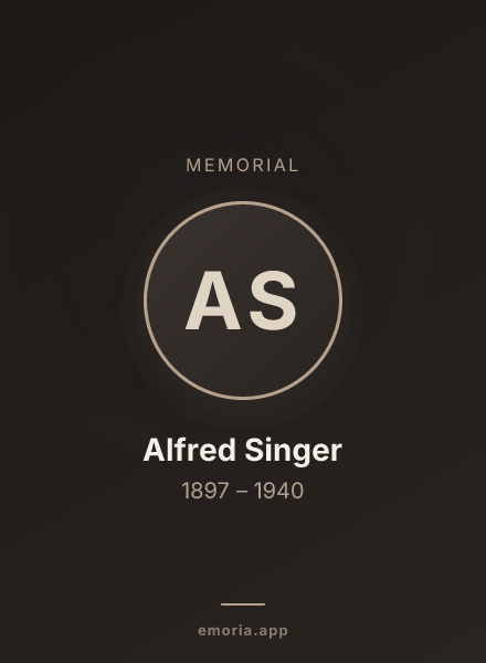 Memorial portrait of Alfred Singer