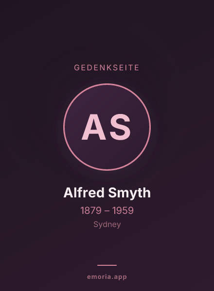 Gedenkportrait von Alfred Smyth