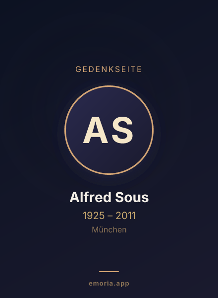 Gedenkportrait von Alfred Sous