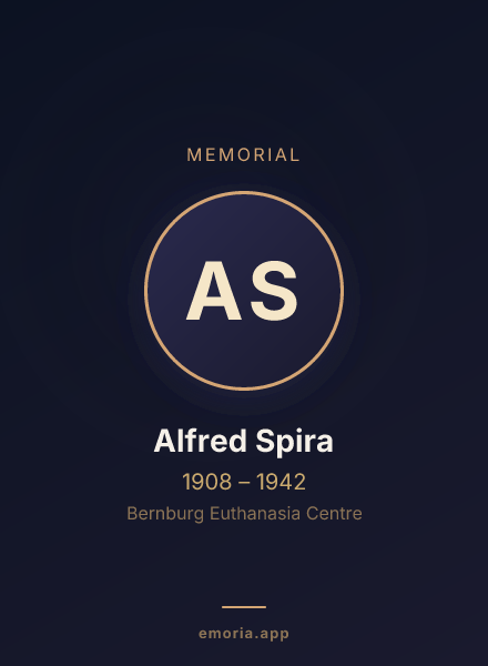 Memorial portrait of Alfred Spira
