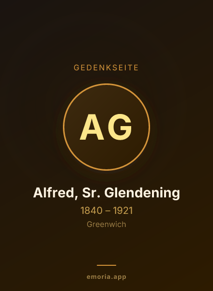 Gedenkportrait von Alfred, Sr. Glendening