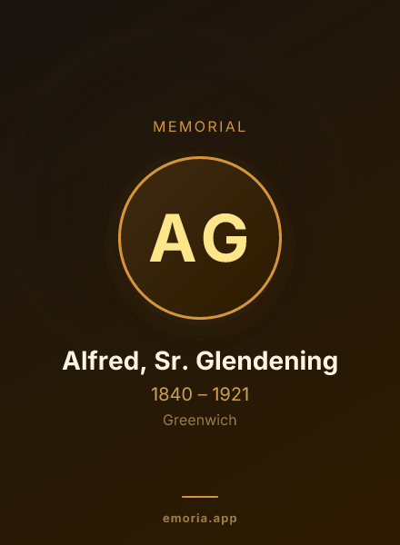Memorial portrait of Alfred, Sr. Glendening