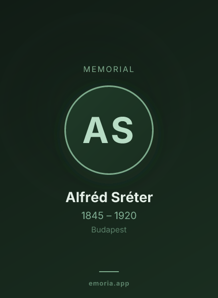 Memorial portrait of Alfréd Sréter