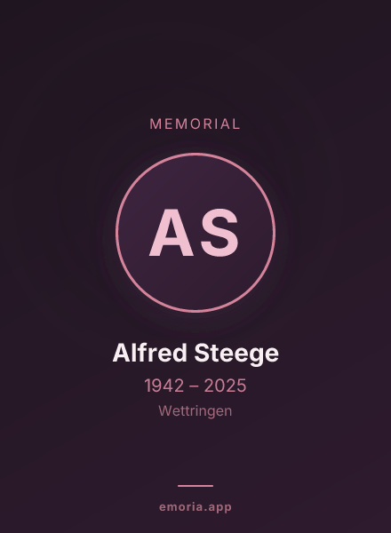 Memorial portrait of Alfred Steege
