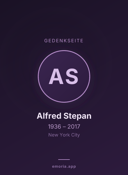 Gedenkportrait von Alfred Stepan
