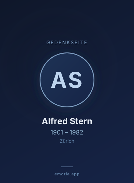 Gedenkportrait von Alfred Stern