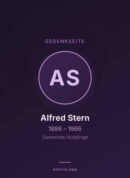 Gedenkportrait von Alfred Stern