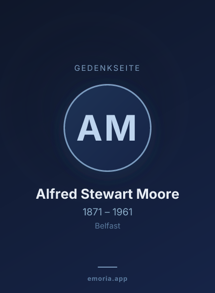 Gedenkportrait von Alfred Stewart Moore