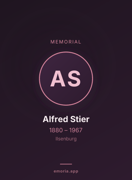 Memorial portrait of Alfred Stier