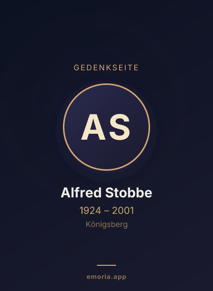 Gedenkportrait von Alfred Stobbe
