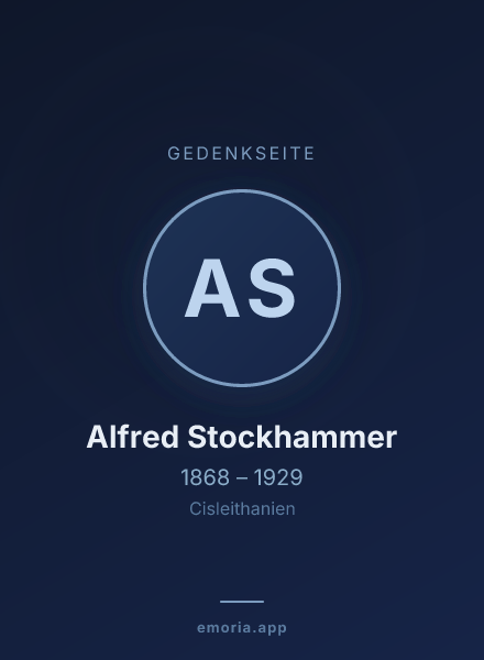Gedenkportrait von Alfred Stockhammer