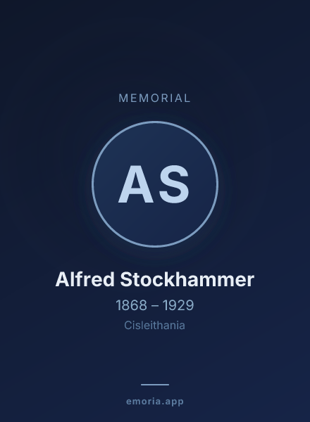 Memorial portrait of Alfred Stockhammer