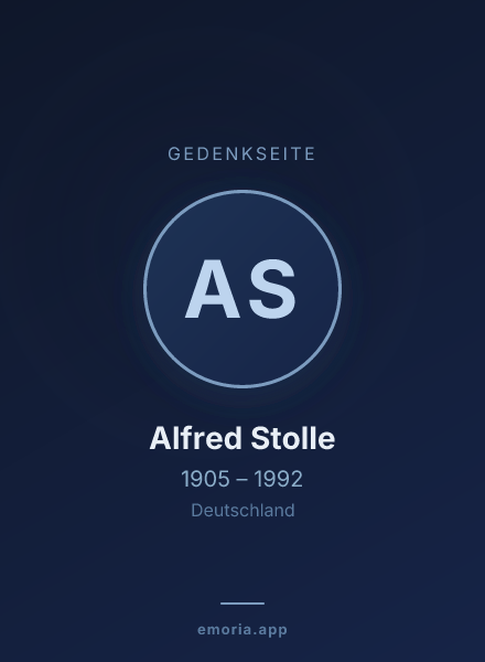 Gedenkportrait von Alfred Stolle