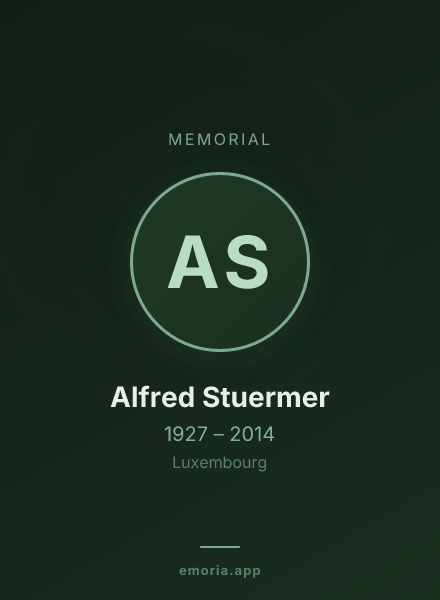 Memorial portrait of Alfred Stuermer