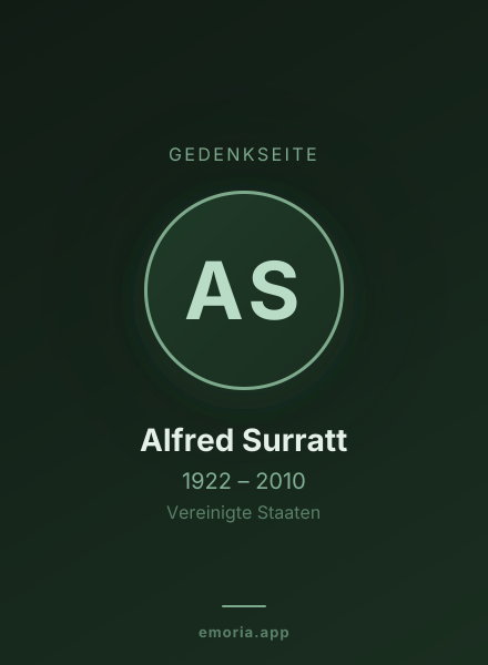 Gedenkportrait von Alfred Surratt