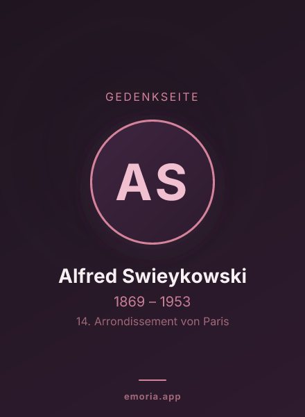 Gedenkportrait von Alfred Swieykowski