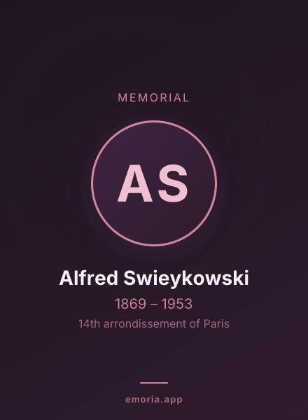 Memorial portrait of Alfred Swieykowski