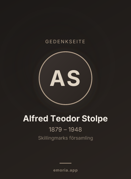 Gedenkportrait von Alfred Teodor Stolpe
