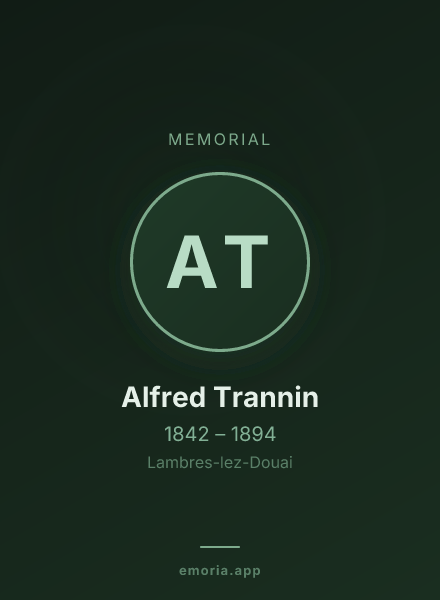 Memorial portrait of Alfred Trannin
