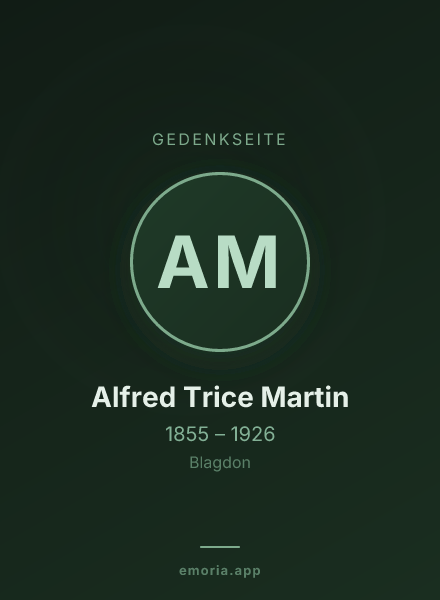 Gedenkportrait von Alfred Trice Martin