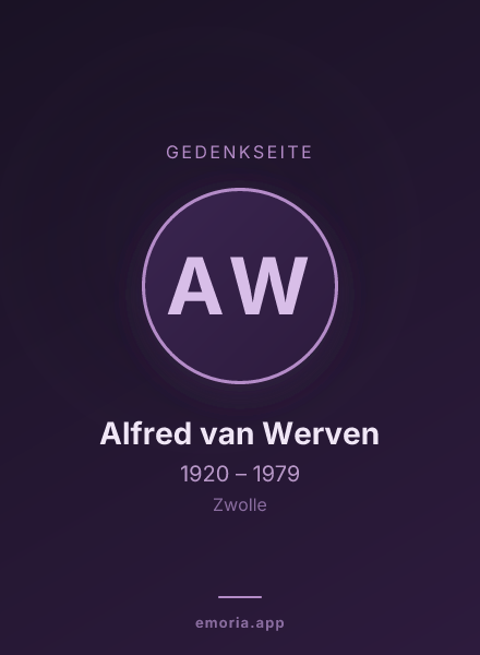 Gedenkportrait von Alfred van Werven