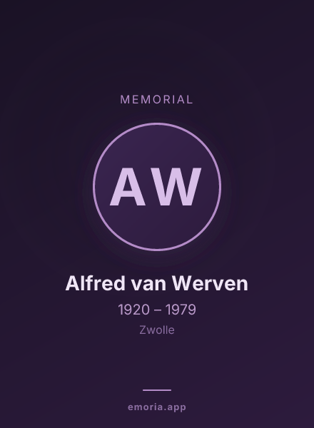 Memorial portrait of Alfred van Werven