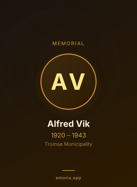 Memorial portrait of Alfred Vik