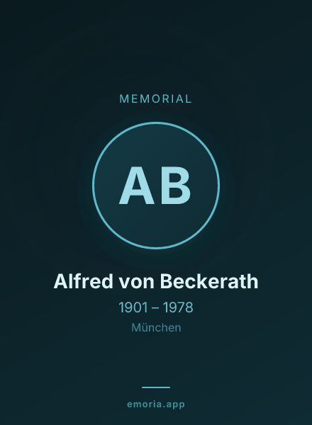 Memorial portrait of Alfred von Beckerath