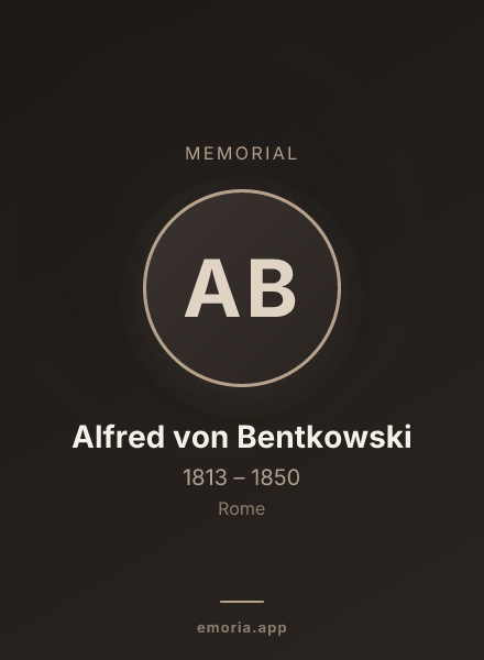 Memorial portrait of Alfred von Bentkowski