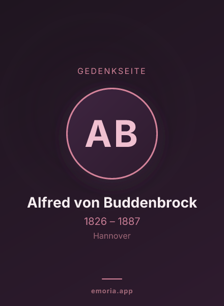 Gedenkportrait von Alfred von Buddenbrock