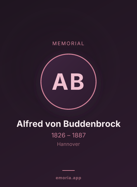 Memorial portrait of Alfred von Buddenbrock