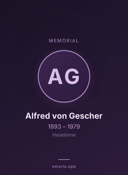 Memorial portrait of Alfred von Gescher