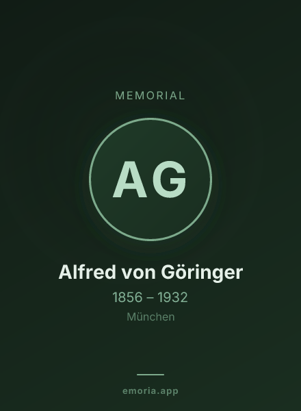 Memorial portrait of Alfred von Göringer